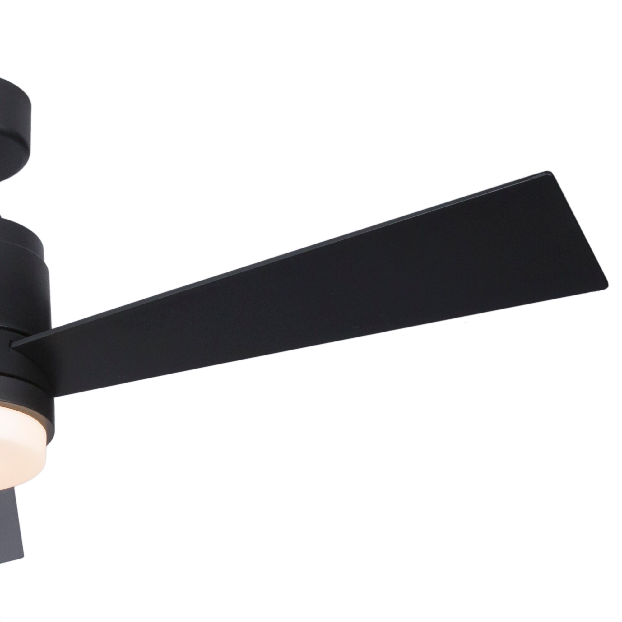 Fanimation Studio Collection All-Weather Pylon 48-in Matte Black LED Indoor/Outdoor Propeller Ceiling Fan with Light Remote (3-Blade)