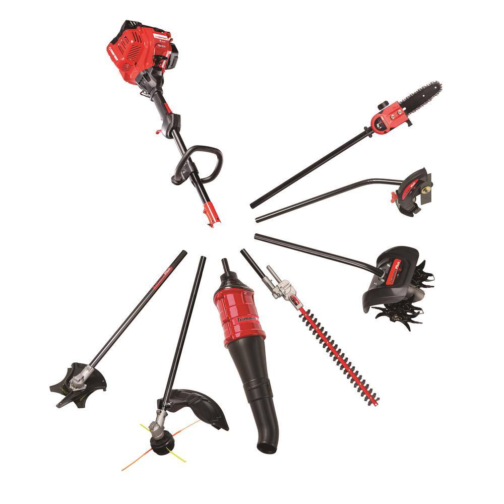 Troy-Bilt TB25CH 25 cc Gas 2-Stroke Curved Shaft Trimmer with Attachment Capabilities