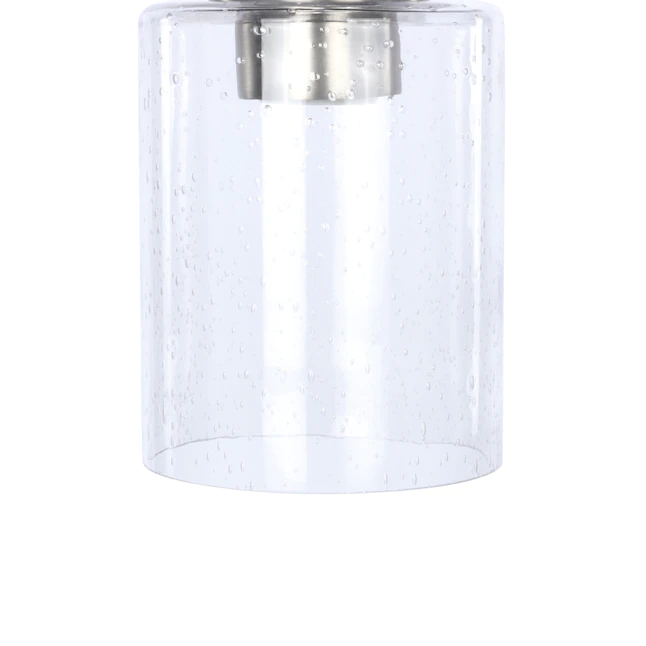 Kichler  Winslow Brushed Nickel Modern/Contemporary Seeded Glass Cylinder Mini Pendant Light