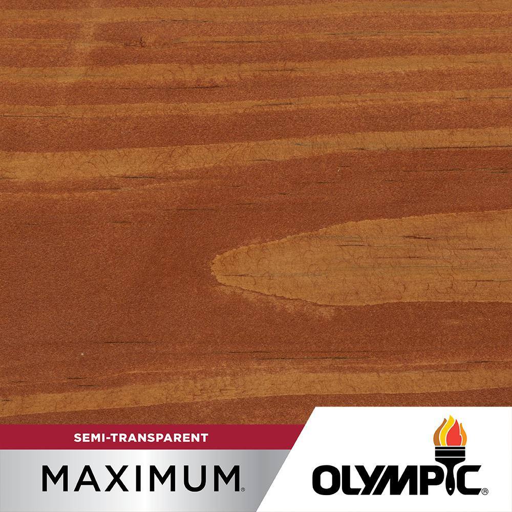 Olympic OLY704-05 Maximum 5 Gal. Redwood Semi-Transparent Exterior Stain and Sealant in One Low VOC