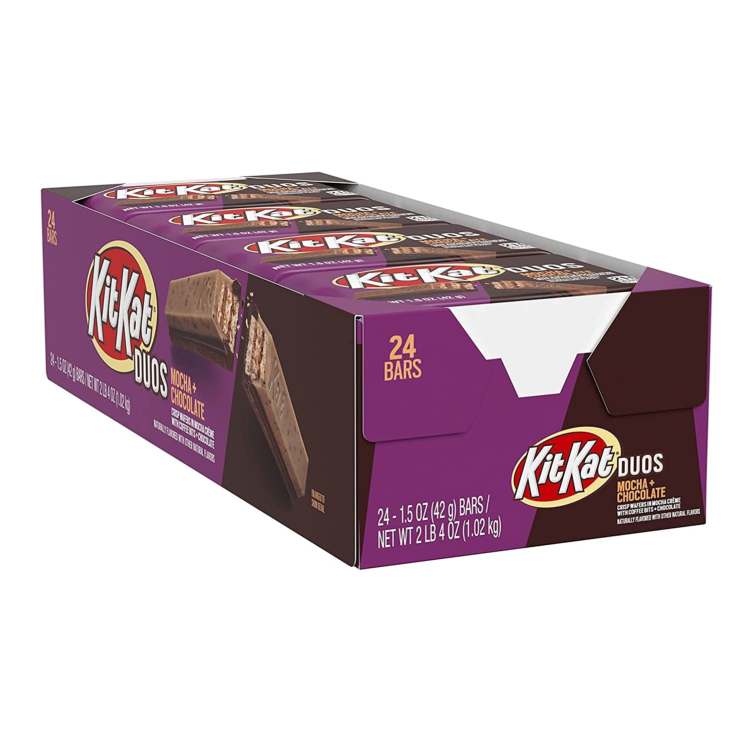 KIT KAT DUOS Mocha Creme and Chocolate Wafer Candy. Bulk Individually Wrapped. 1.5 oz Bars (24 Count)