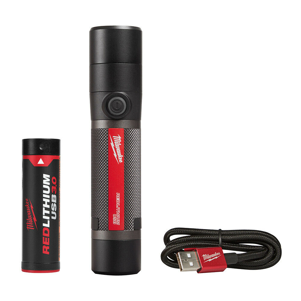 Milwaukee 2160-21 LED USB Rechargeable HP Fixed Focus Flashlight w/800 Lumens