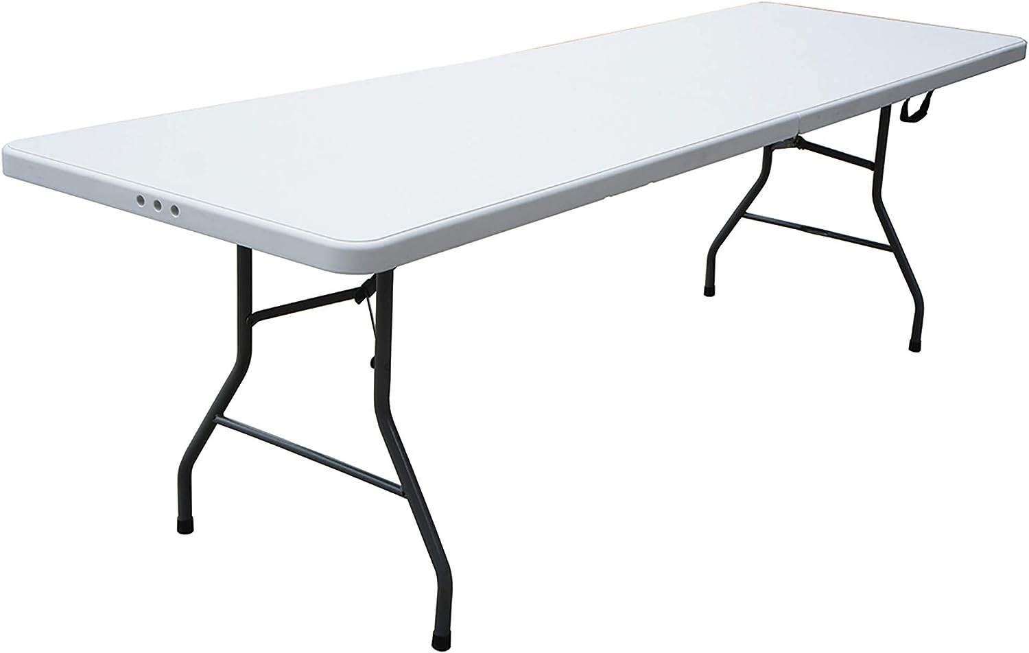 Plastic Development Group 816 Outdoor/Indoor 8 Foot Plastic Fold in Half Folding Banquet. Dining. Card Table. White