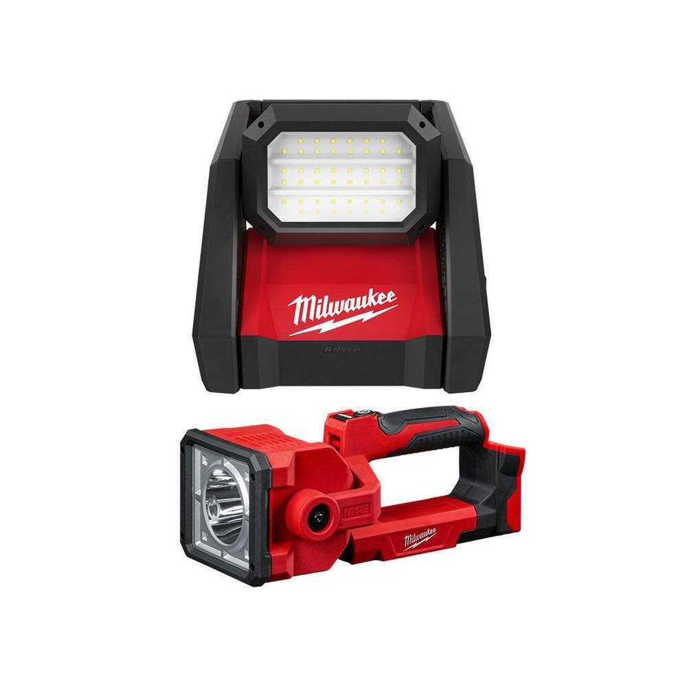 Milwaukee 2366-20-2354-20 M18 GEN-2 18-Volt Lithium-Ion Cordless 4000 Lumens ROVER LED AC/DC Flood Light with Search Light (2-Tool)