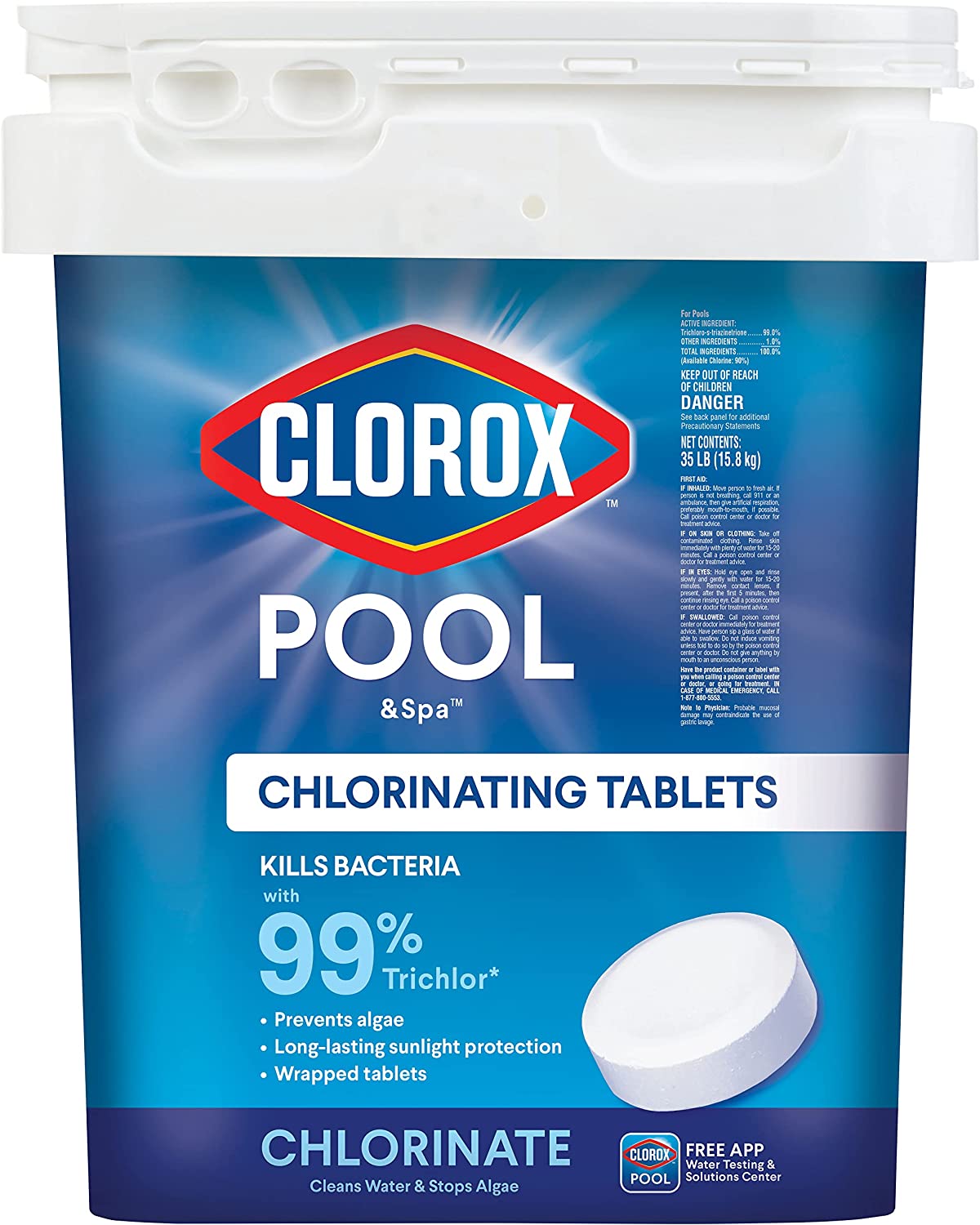Clorox Pool&Spa Active99 3 Chlorinating Tablets 35 lb.