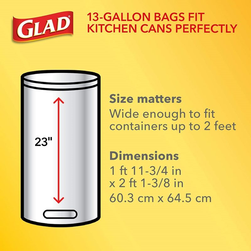 Glad ForceFlex Protection Series Tall Kitchen Trash Bags. 13 Gal. 110 Ct (Package May Vary)