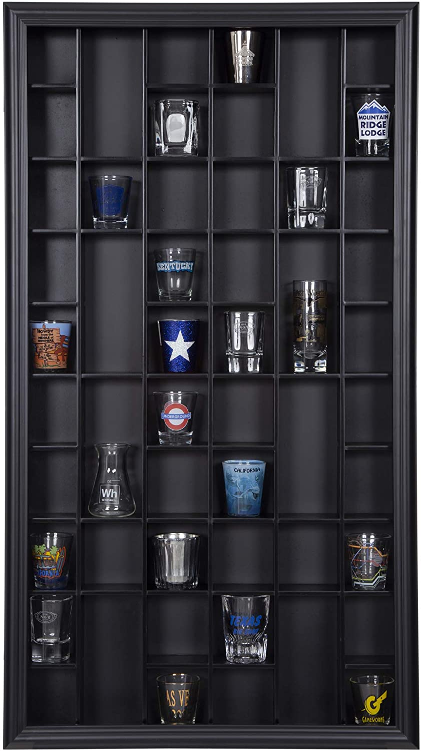 Gallery Solutions 17×32 Shot Cabinet with Glass Front. Black Display Cases