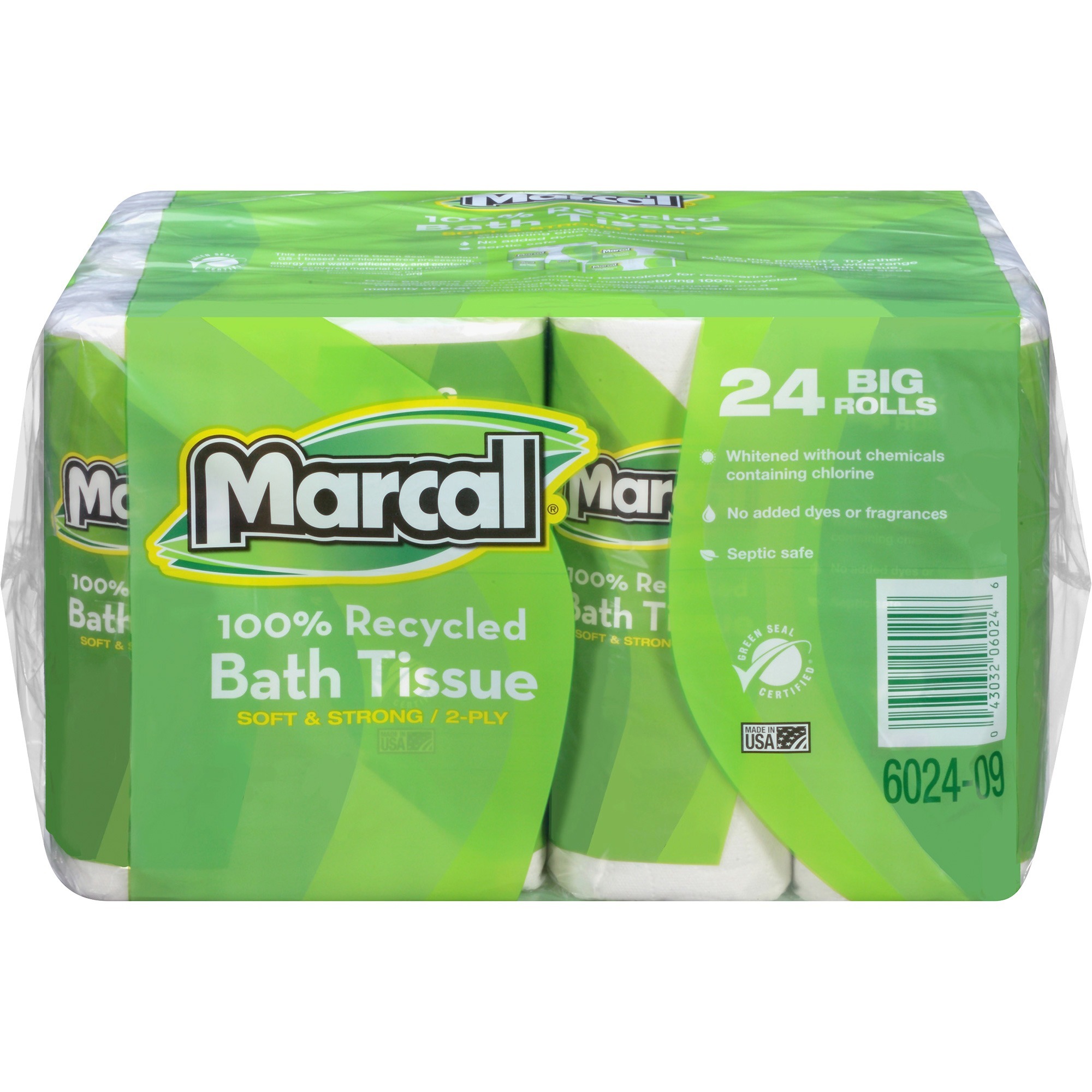Marcal Recycled Toilet Paper. 24 Big Rolls