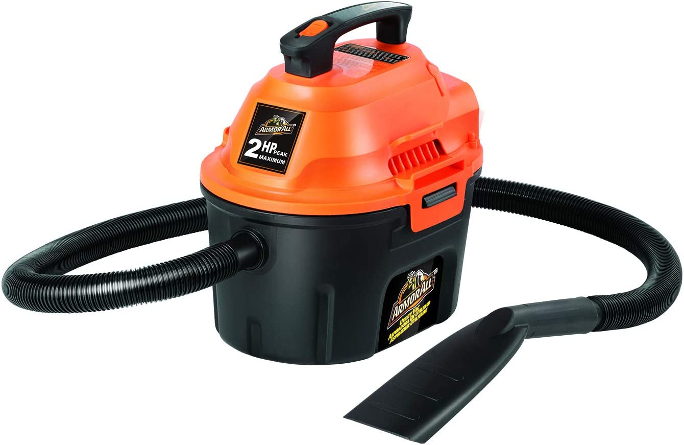 Armor All AA255 2.5 Gallon 2 Peak HP Wet/Dry Utility Shop Vacuum . Orange