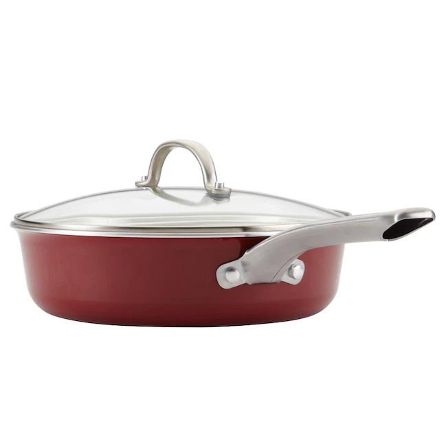 Ayesha Curry 10765 12pc Home Collection Nonstick Cookware Set. Sienna Red