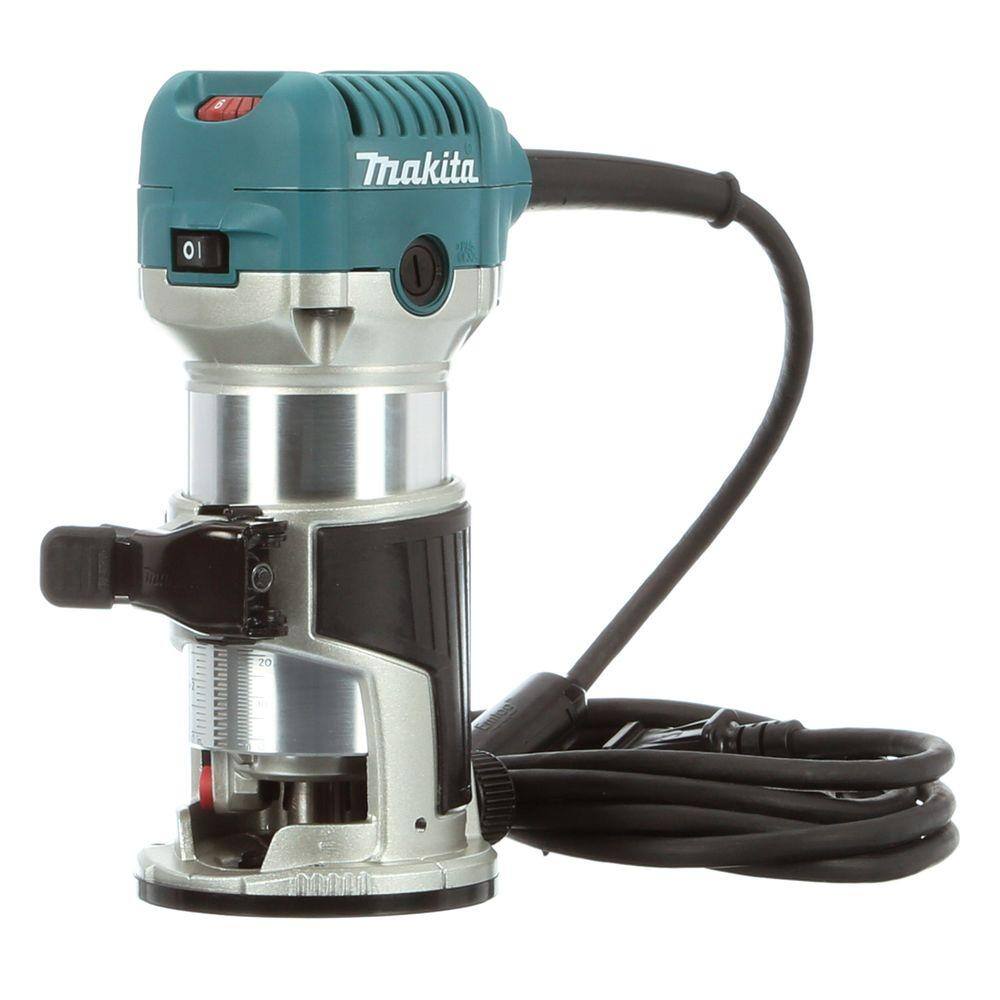 Makita RT0701C 6.5 Amp 1-1/4 HP Corded Fixed Base Variable Speed Compact Router with Quick-Release