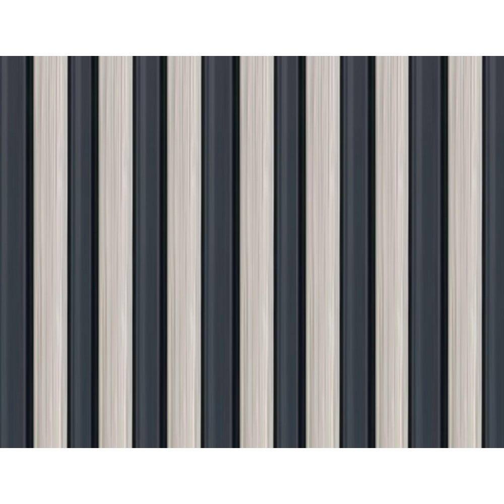 Ejoy CladdingPanel_VWC_G150-1218-92B 94.5 in. x 4.8 in. x 0.5 in. Acoustic Vinyl Wall Cladding Siding Board in Metasequoia Grey Color (Set of 4-Piece)