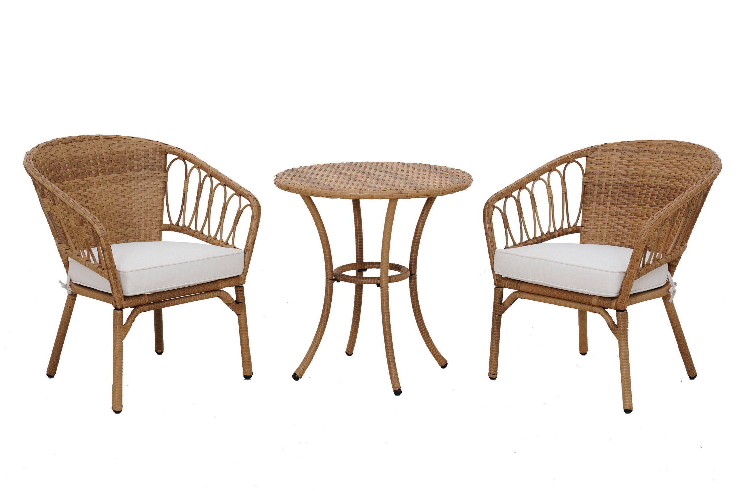 Better Homes & Gardens Willow Sage 3-Piece Bistro Set with Wicker Table. Beige