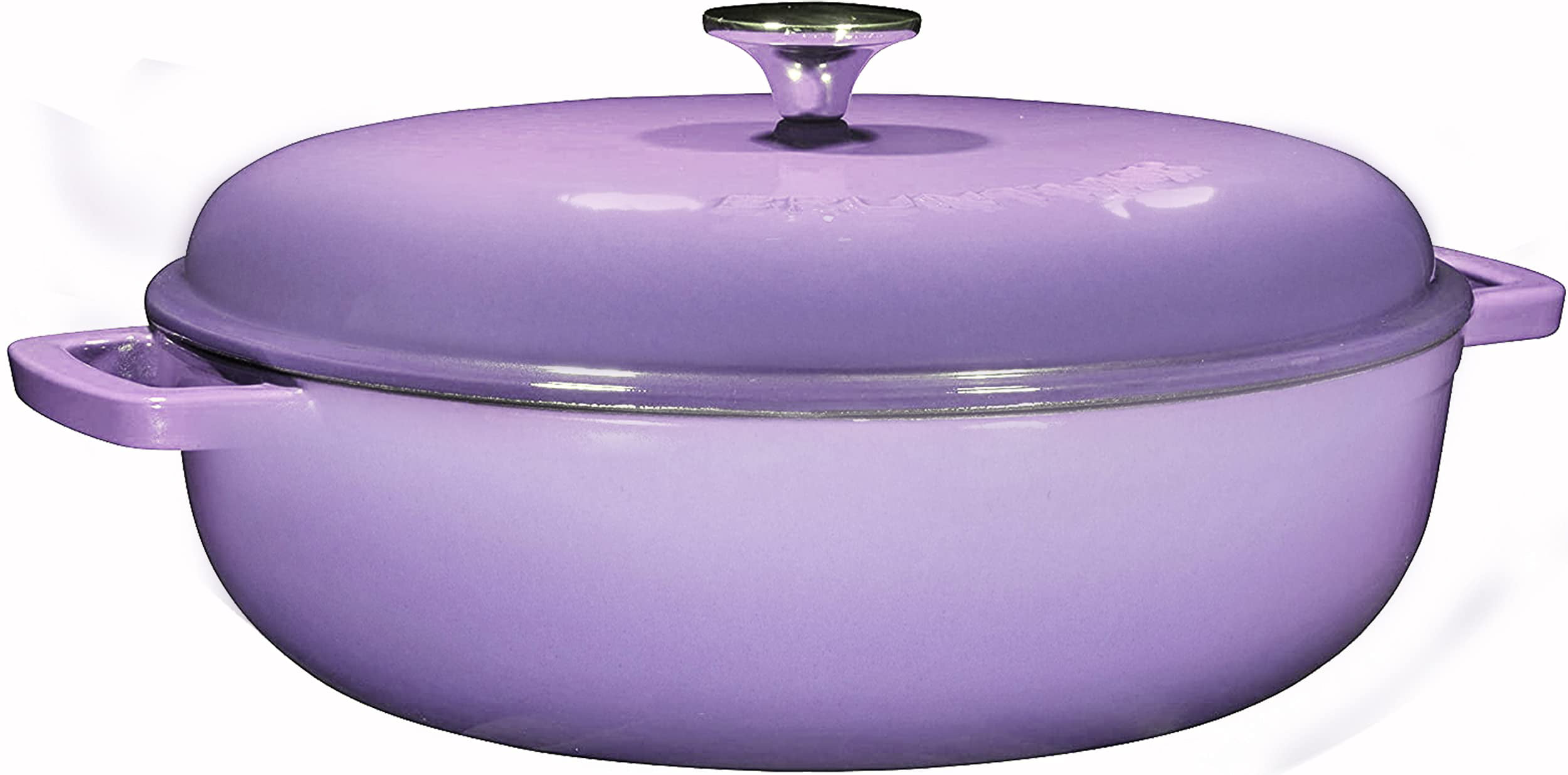 Bruntmor Enameled Cast Iron Dutch Oven with Lid and Stainless Steel Knob - 4.5-Quart