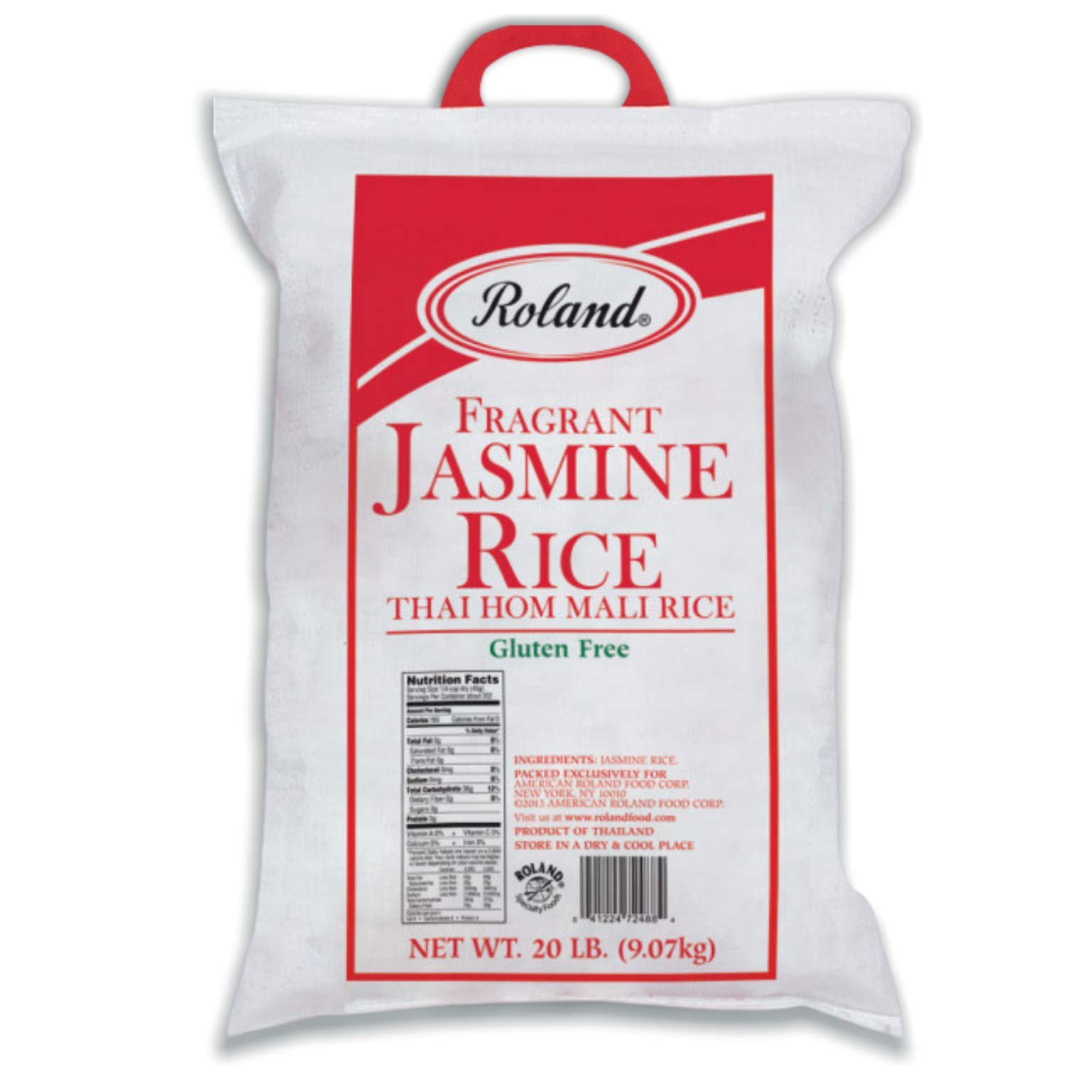 Roland Foods Fragrant Jasmine Rice from Thailand. 20 Lb Bag