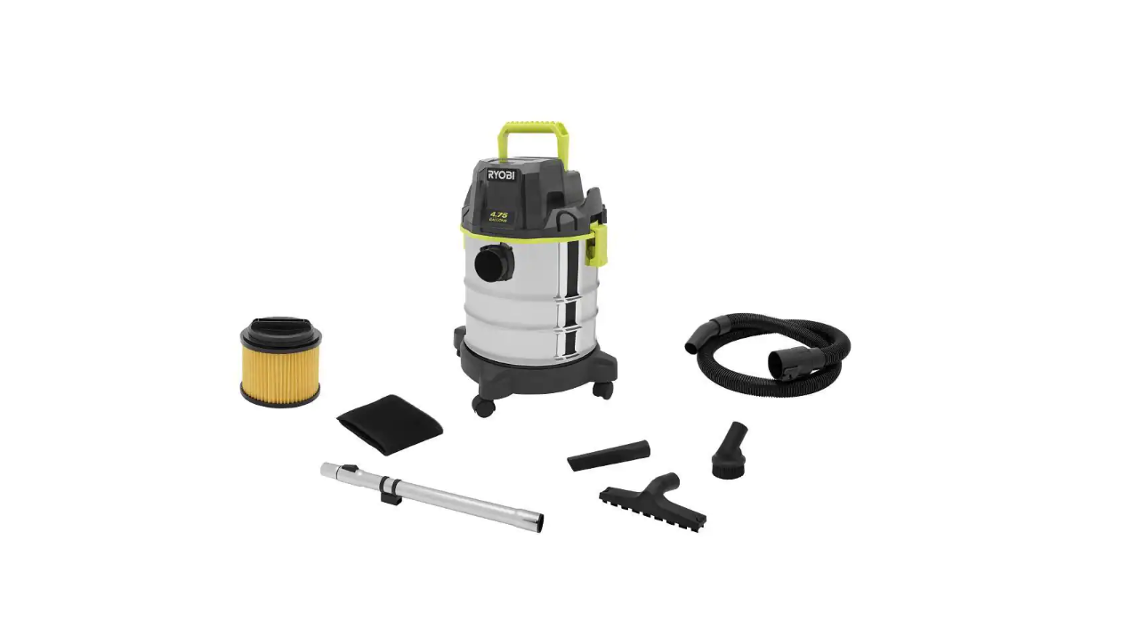 RYOBI ONE+ 18V Cordless 4.75 Gallon Wet/Dry Vacuum (Tool Only)