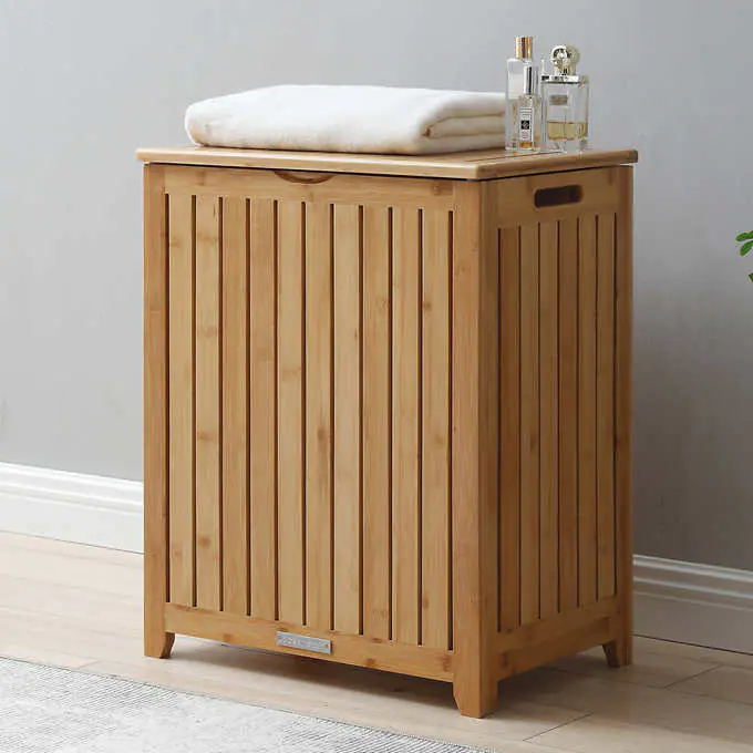 Oceanstar BRH1248 Bamboo Laundry Hamper. Brown