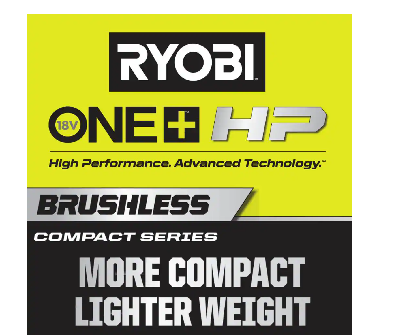 RYOBI PSBID01K-PSBIW01B ONE+ HP 18V Brushless Cordless Compact 1/4 in. Impact Driver. 3/8 in. Impact Wrench. (2) Batteries. Charger. and Bag