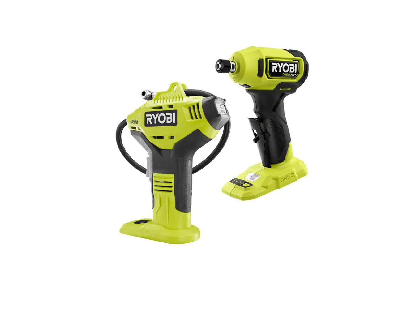 RYOBI PSBDG01B-P737D ONE+ 18V Cordless 2-Tool Combo Kit w/ ONE+ HP Brushless Compact Right Angle Die Grinder & Cordless Inflator (Tools Only)