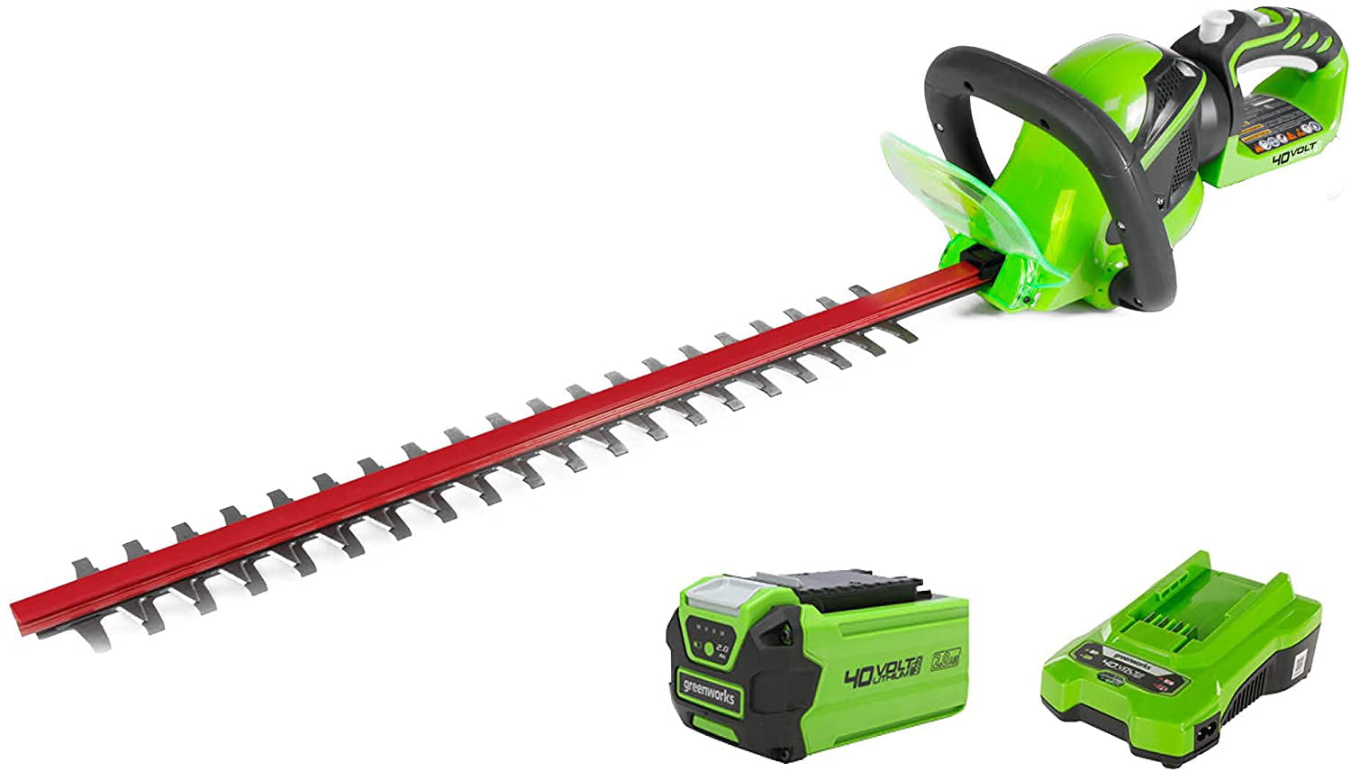 Greenworks 40V 24″ Hedge Trimmer with (1) 2Ah Battery & Charger 22262VT