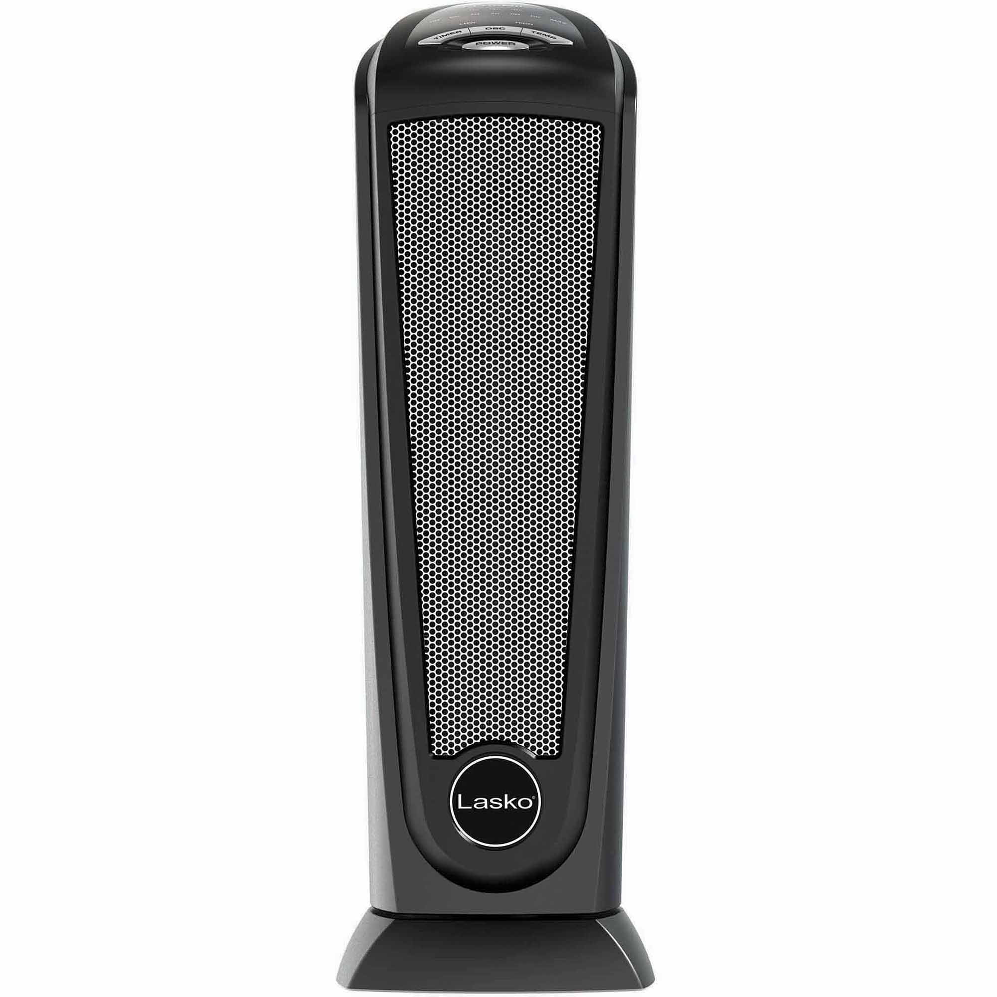 Lasko CT22410 1500W Electric Oscillating Ceramic Tower Space Heater with Remote. Black
