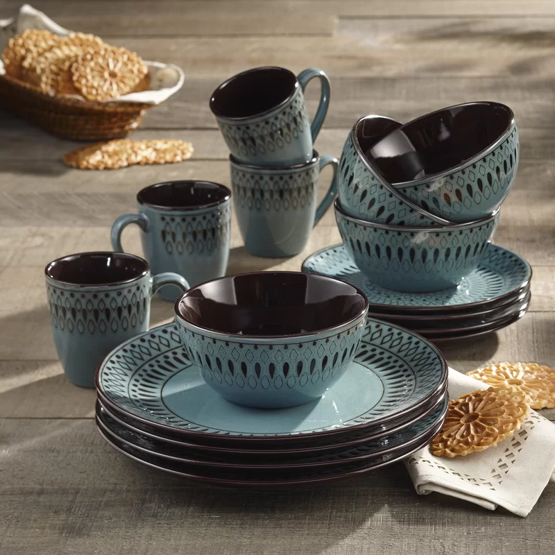 Mistana™ Fukuoka Stoneware Dinnerware Set - Service for 4