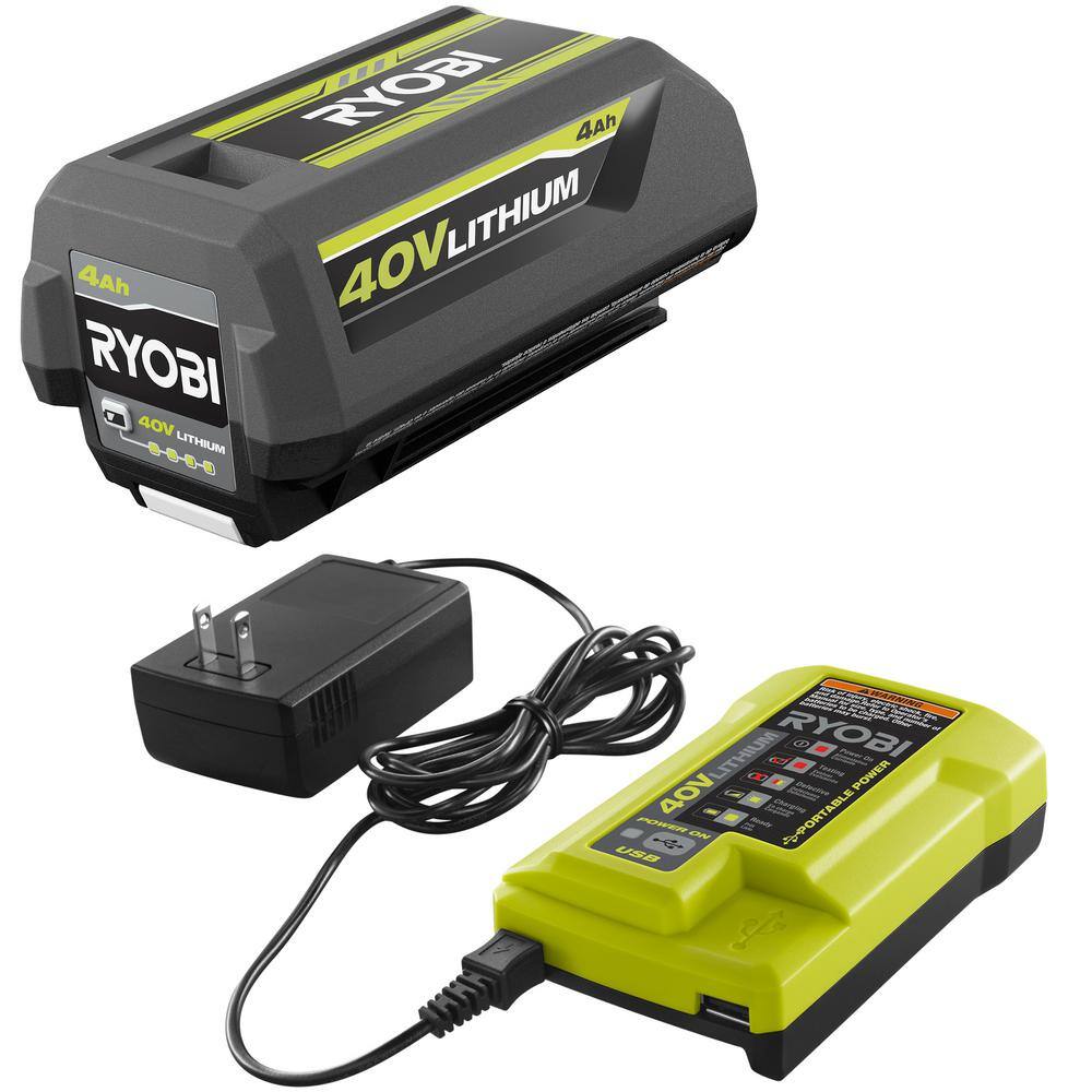 RYOBI OP4040A-03 40V Lithium-Ion 4.0 Ah Battery and Charger