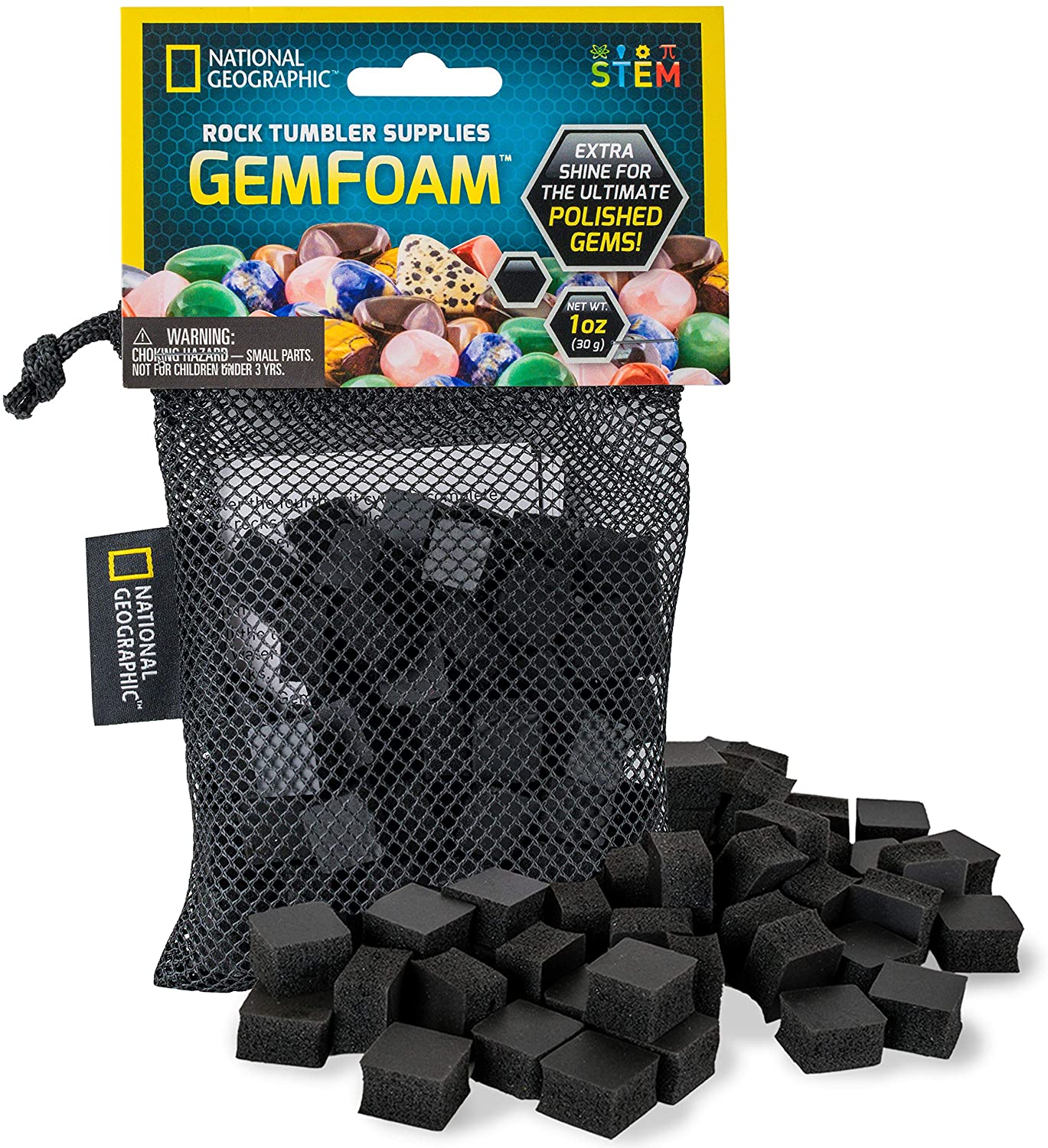 NATIONAL GEOGRAPHIC Rock Tumbling Media. New Polishing Foam