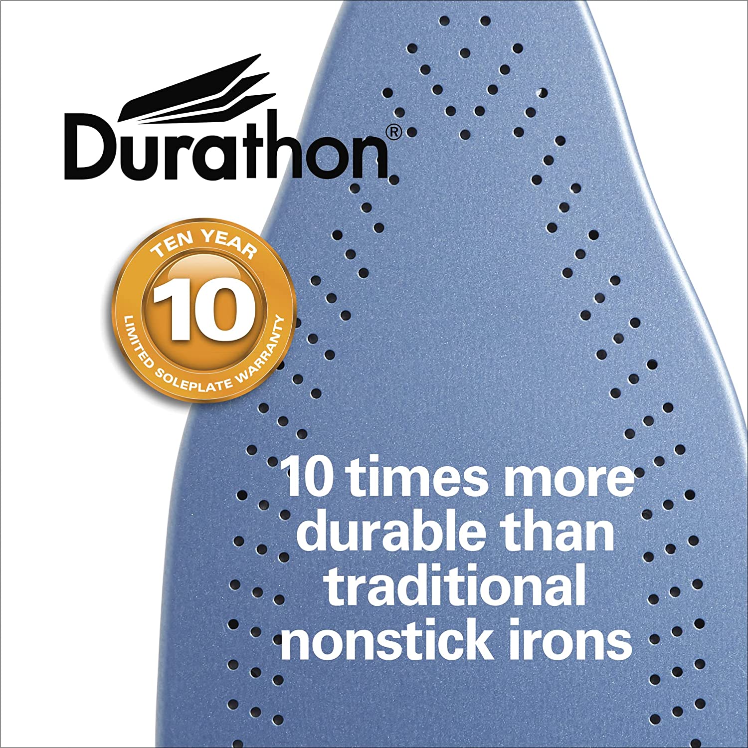 Hamilton Beach Steam Iron & Vertical Steamer with Scratch-Resistant Durathon Soleplate. 1700 Watts. Digital Temperature Control. Retractable Cord. 3-Way Auto Shutoff. Anti-Drip. Self-Cleaning (19901)