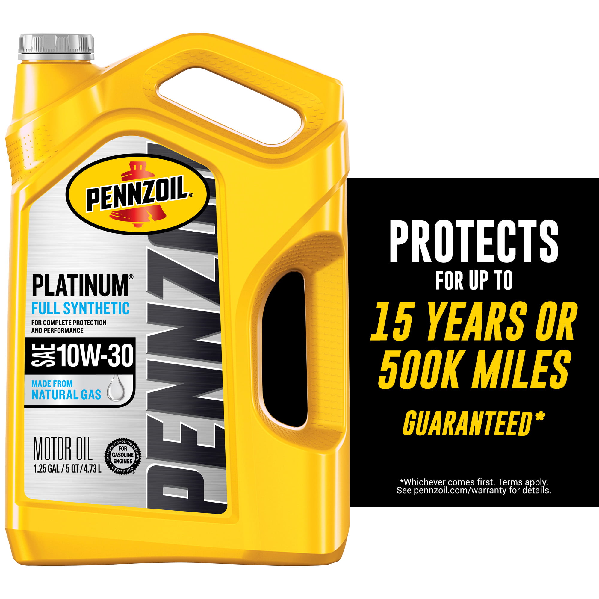 Pennzoil Platinum Full Synthetic 10W-30 Motor Oil. 5-Quart