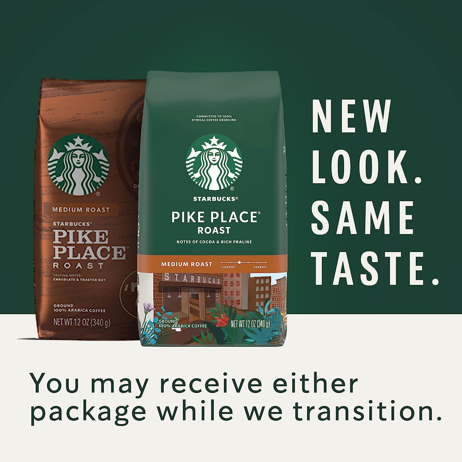Starbucks Medium Roast Ground Coffee — Pike Place Roast — 100% Arabica — 3 bags (18 oz. each)