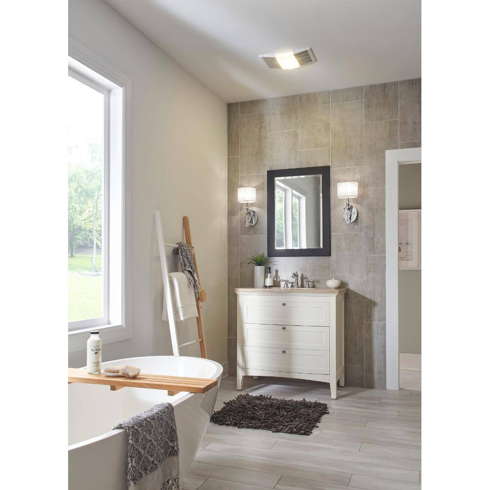 Broan-NuTone 765H80L 80 CFM Ceiling Bathroom Exhaust Fan with Light and 1300-Watt Heater