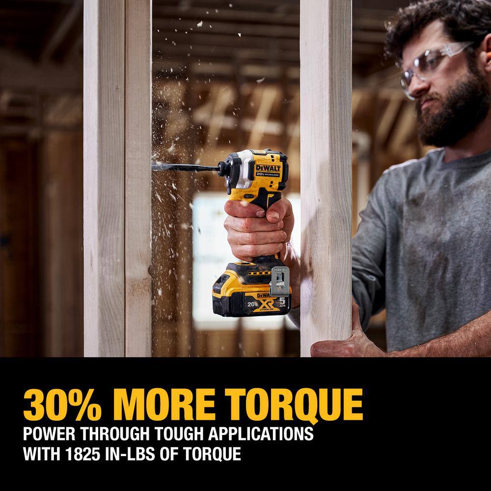 DEWALT DCF850B ATOMIC 20V MAX Cordless Brushless Compact 1/4 in. Impact Driver (Tool Only)