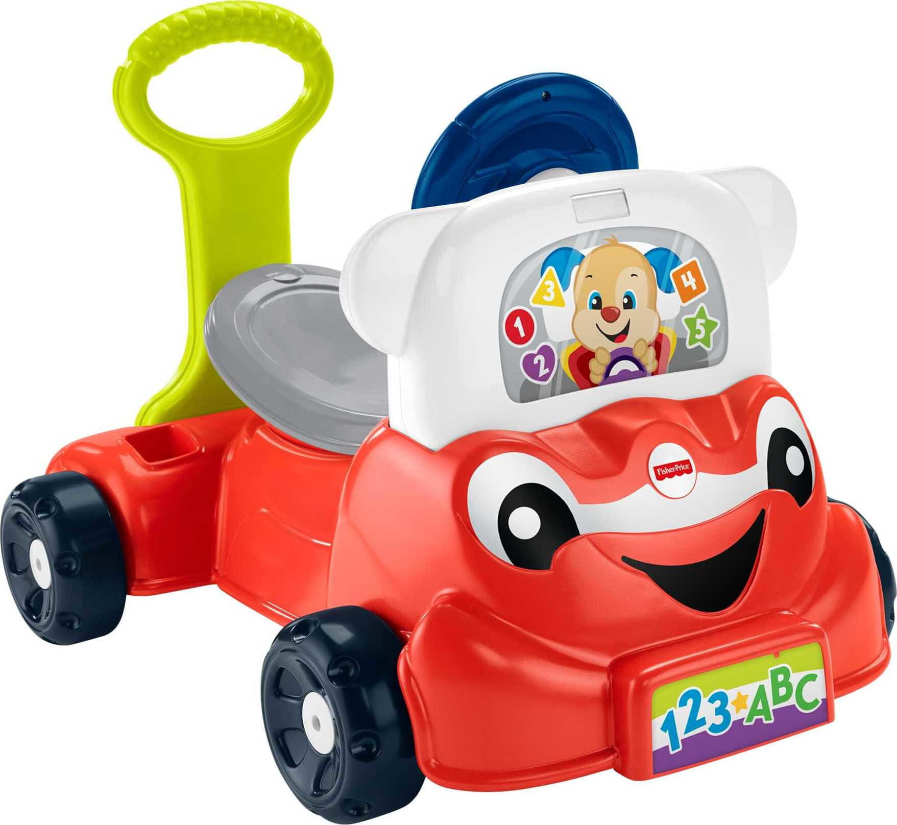 Fisher-Price Laugh & Learn 3-in-1 Smart Car. Interactive Baby Ride-On Toy