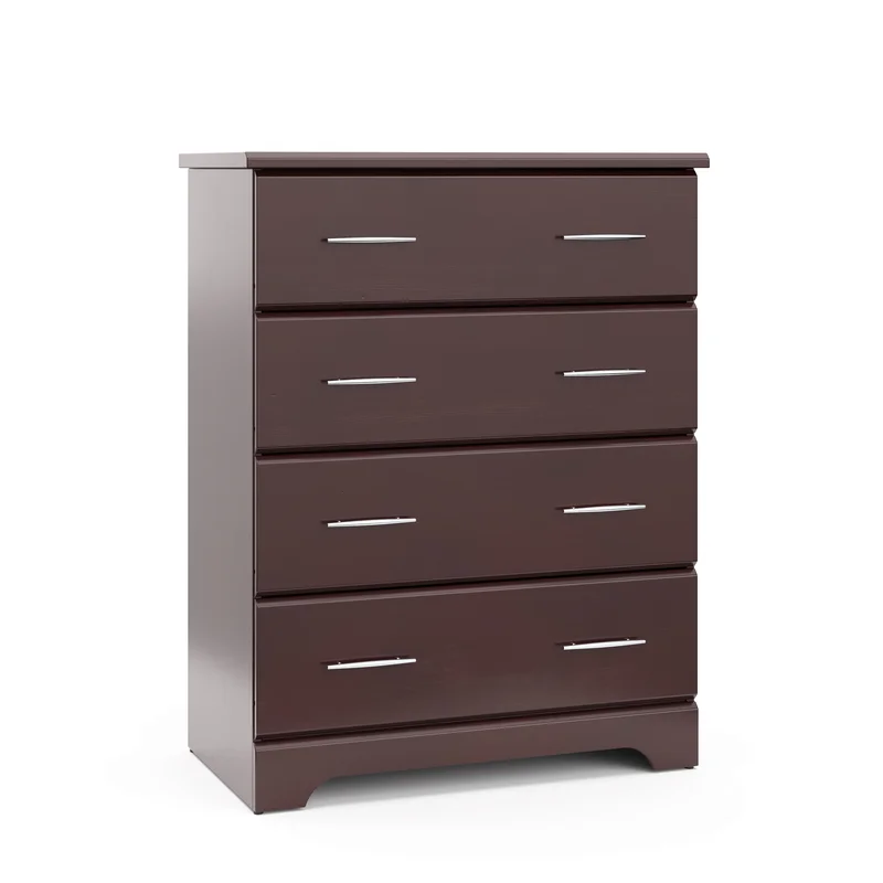 Storkcraft 03664-109 Brookside 4-Drawer Espresso Dresser 39.76 in. H x 30.91 in. W x 16.73 in. D