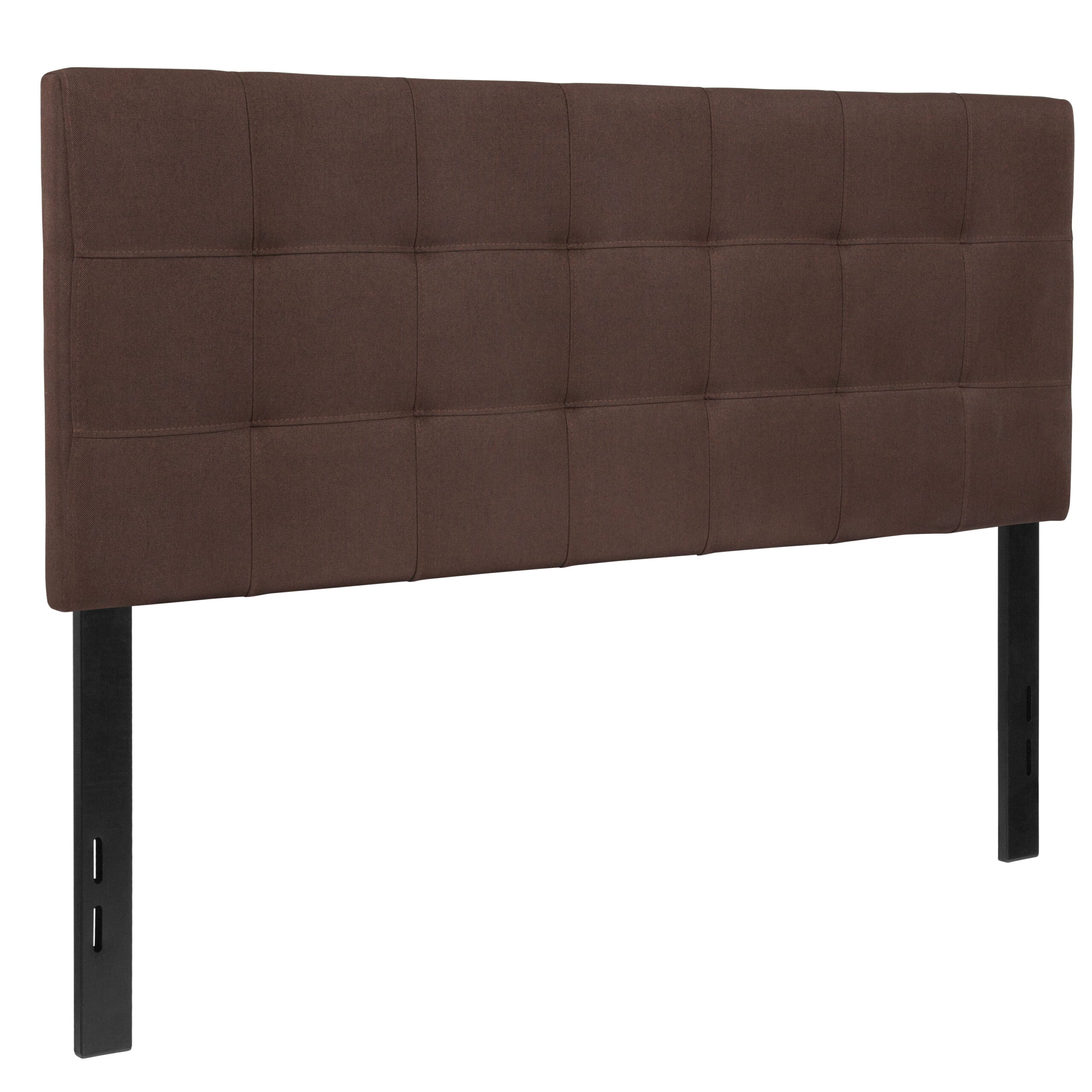 Flash Furniture Bedford Tufted Upholstered Full Size Headboard in Dark Brown Fabric