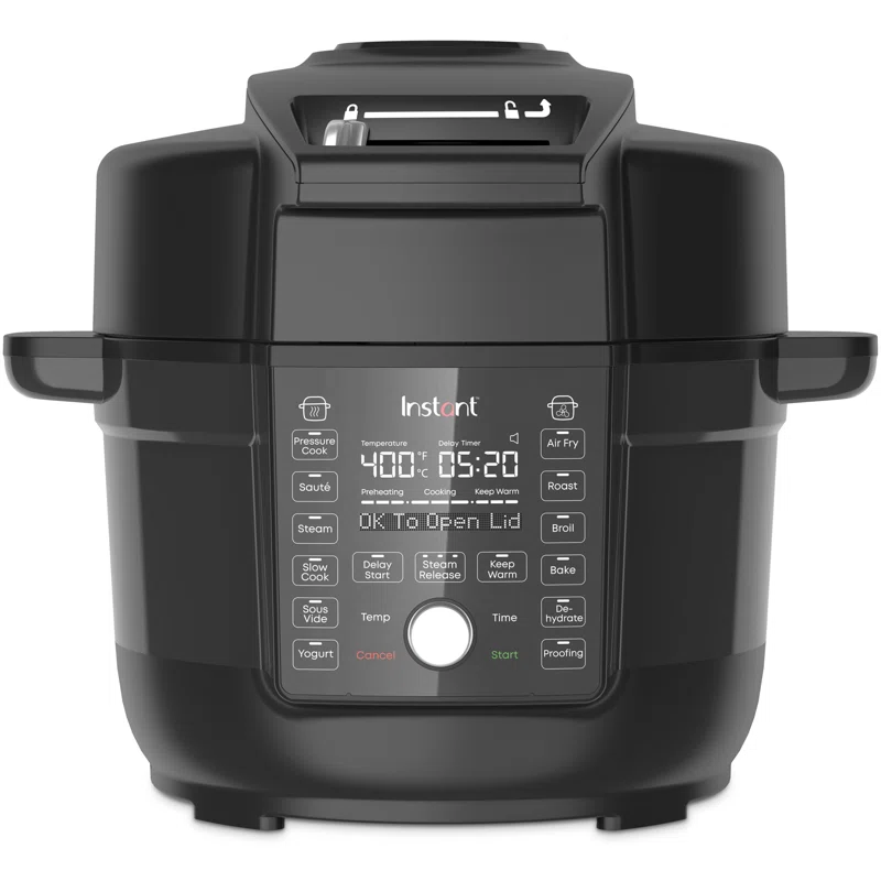 Instant Pot 140-0068-01 Duo Crisp Ultimate Lid 13-in-1 Air Fryer and Pressure Cooker Combo. Sauté. Slow Cook. Bake. Steam. Warm. Roast. Dehydrate. Sous Vide. & Proof. App With Over 800 Recipes. 6.5 Quart