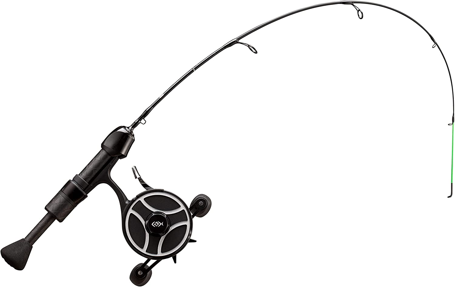 13 Fishing Snitch Pro Ghost Inline Ice Fishing Combo. 29 Inches (Left Hand Retrieve)