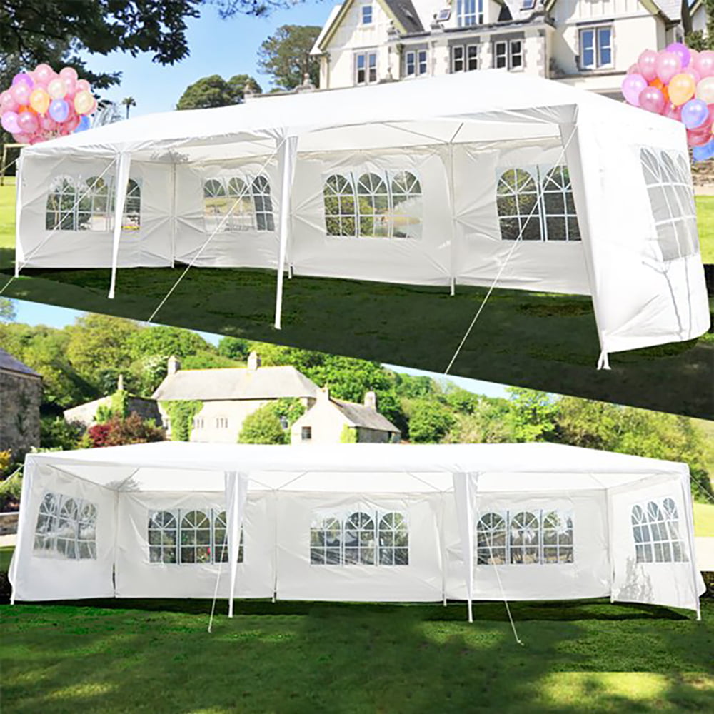 SUGIFT 10-x30′ Wedding Party Tent Outdoor Canopy Tent with 5 Side Walls White