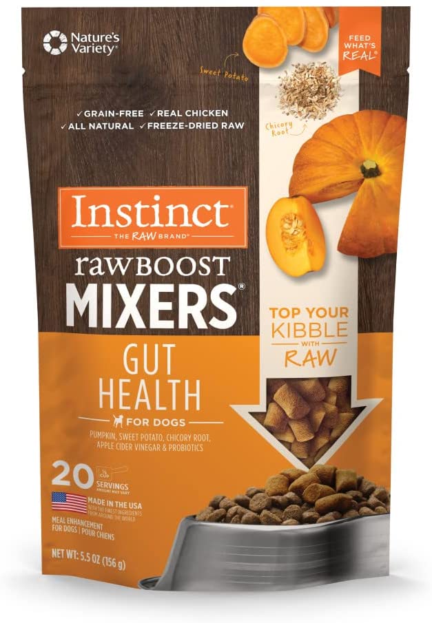 Instinct Freeze Dried Raw Boost Mixers Grain Free Gut Health Grain Free All Natural Dog Food Topper. 5.5 Ounce (Pack of 1)