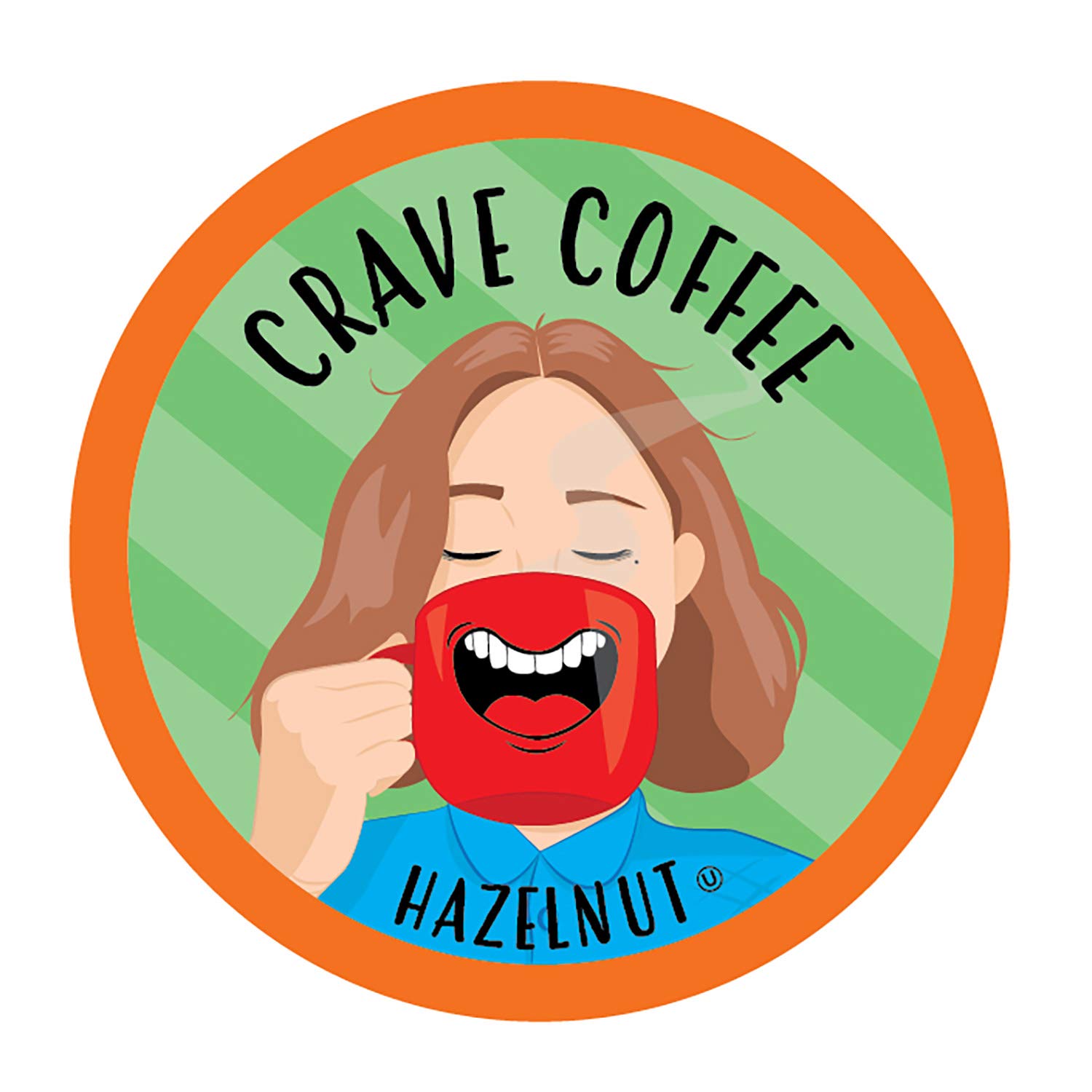 Crave Beverages Flavored Coffee Pods Compatible with 2 K-Cup Brewers. Hazelnut. 40 Count