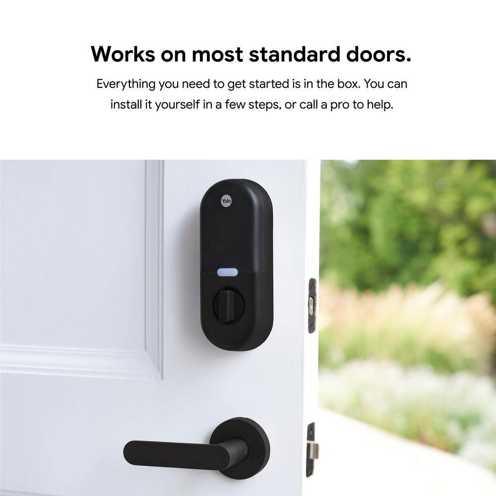 Google RB-YRD540-WV-BSP Nest x Yale Lock - Tamper-Proof Smart Deadbolt Lock with Nest Connect - Black Suede