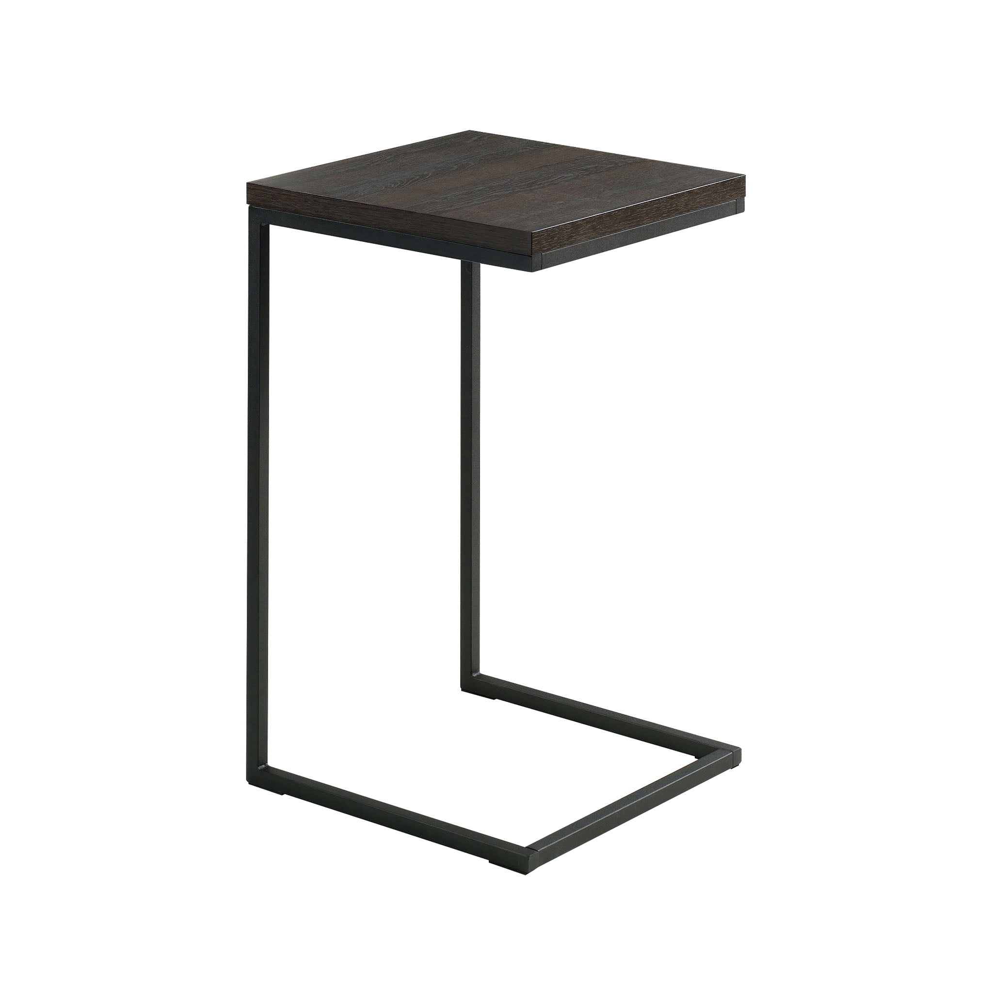 Mainstays C-Shape Metal End Table. Espresso/Black