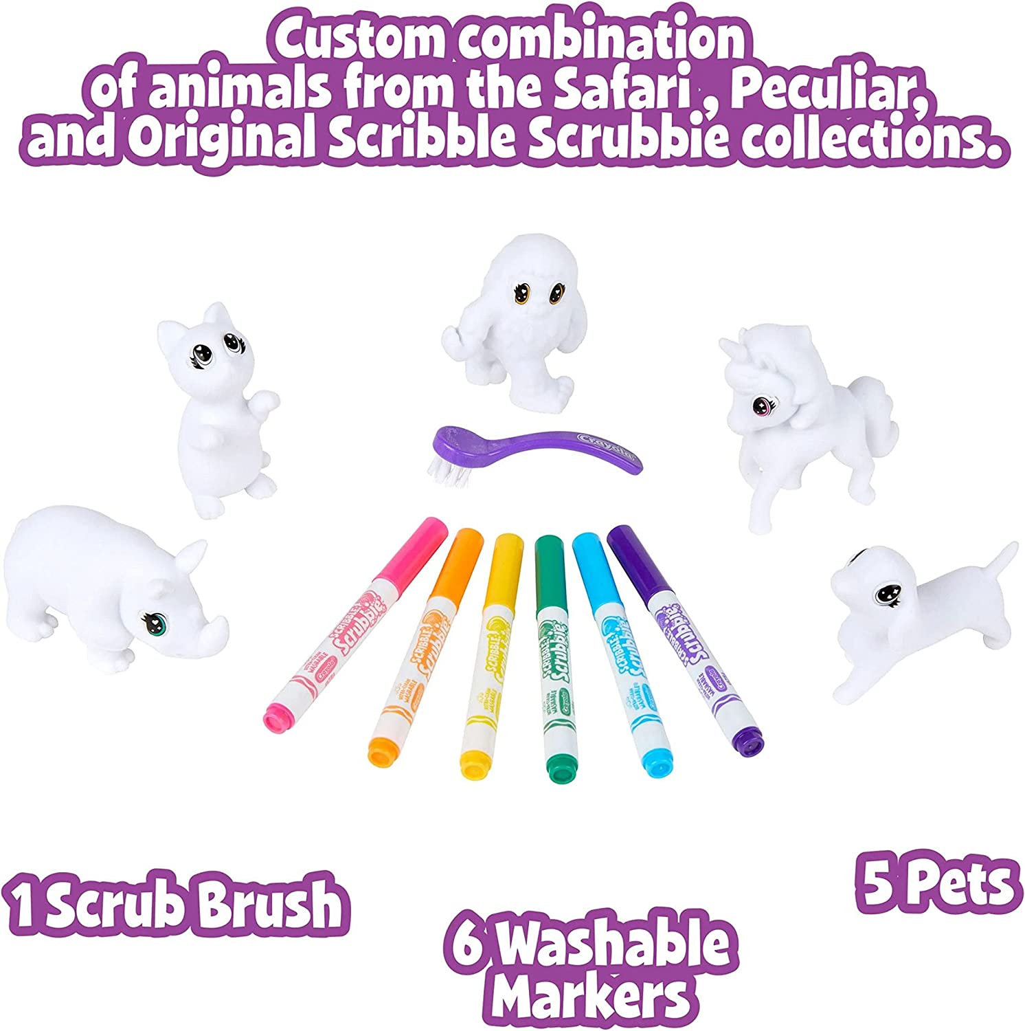 Crayola Scribble Scrubbie Toy Pet Playset. Confetti Party Pack. Coloring Toy for Kids. Gift for Ages 3. 4. 5. 6. 7