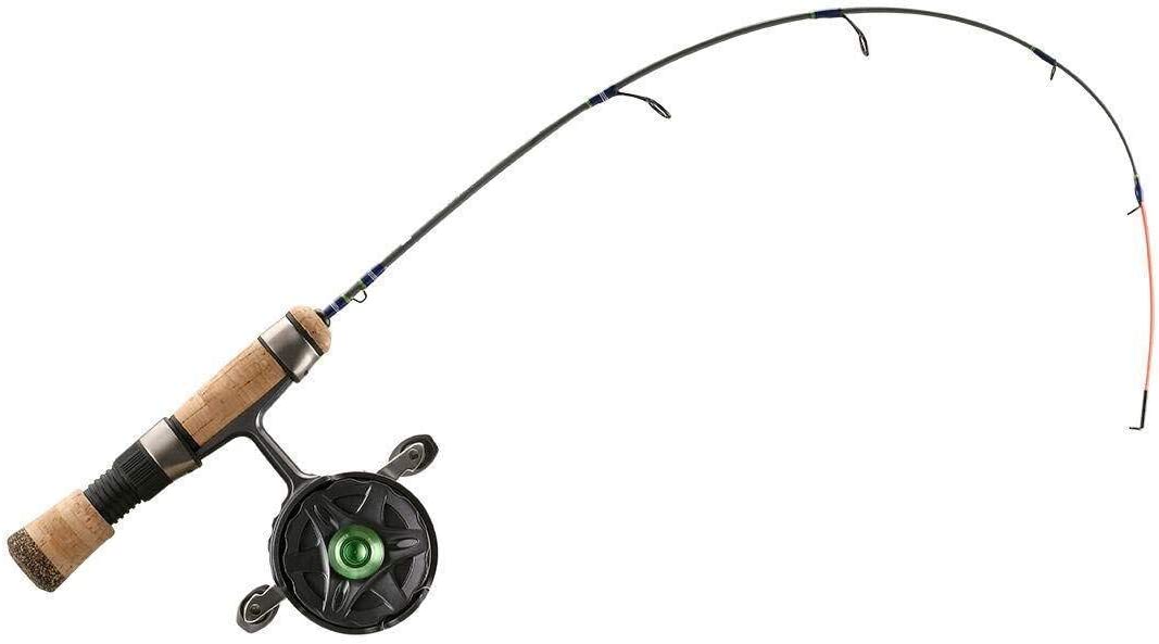 13 Fishing ONE 3 Snitch Descent Ice Inline Fishing Combo. 29 Inches. Right Hand Retrieve