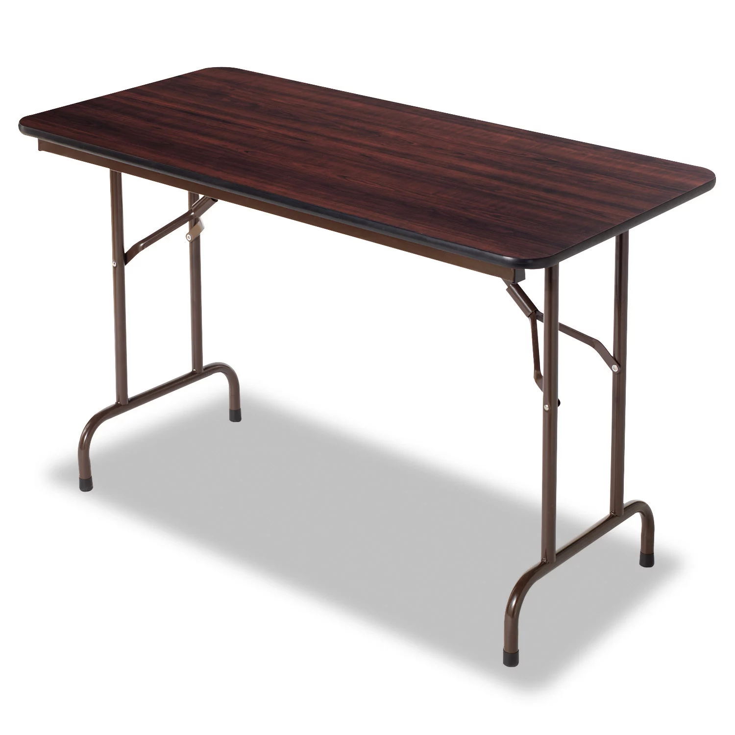 Alera Wood Rectangular Folding Table. 48″W x 24″D x 29″H. Mahogany