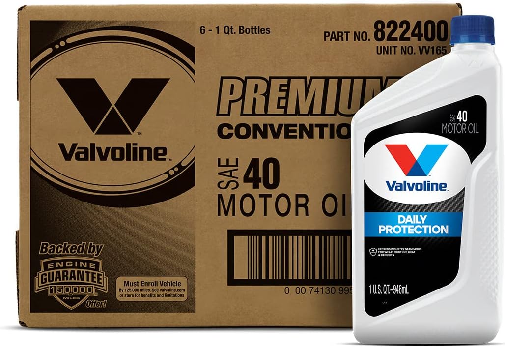 Valvoline Daily Protection SAE 40 Conventional Motor Oil 1 QT. Case of 6