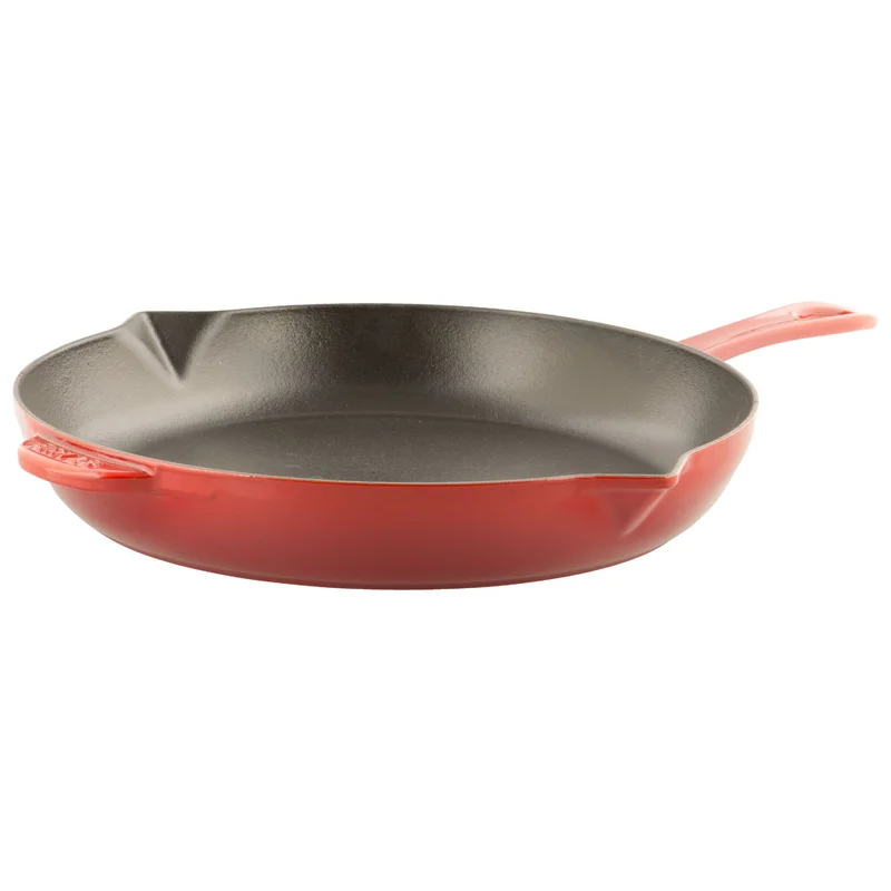 STAUB 1223006 STAUB Cast Iron Fry Pan. 12-inch. Cherry