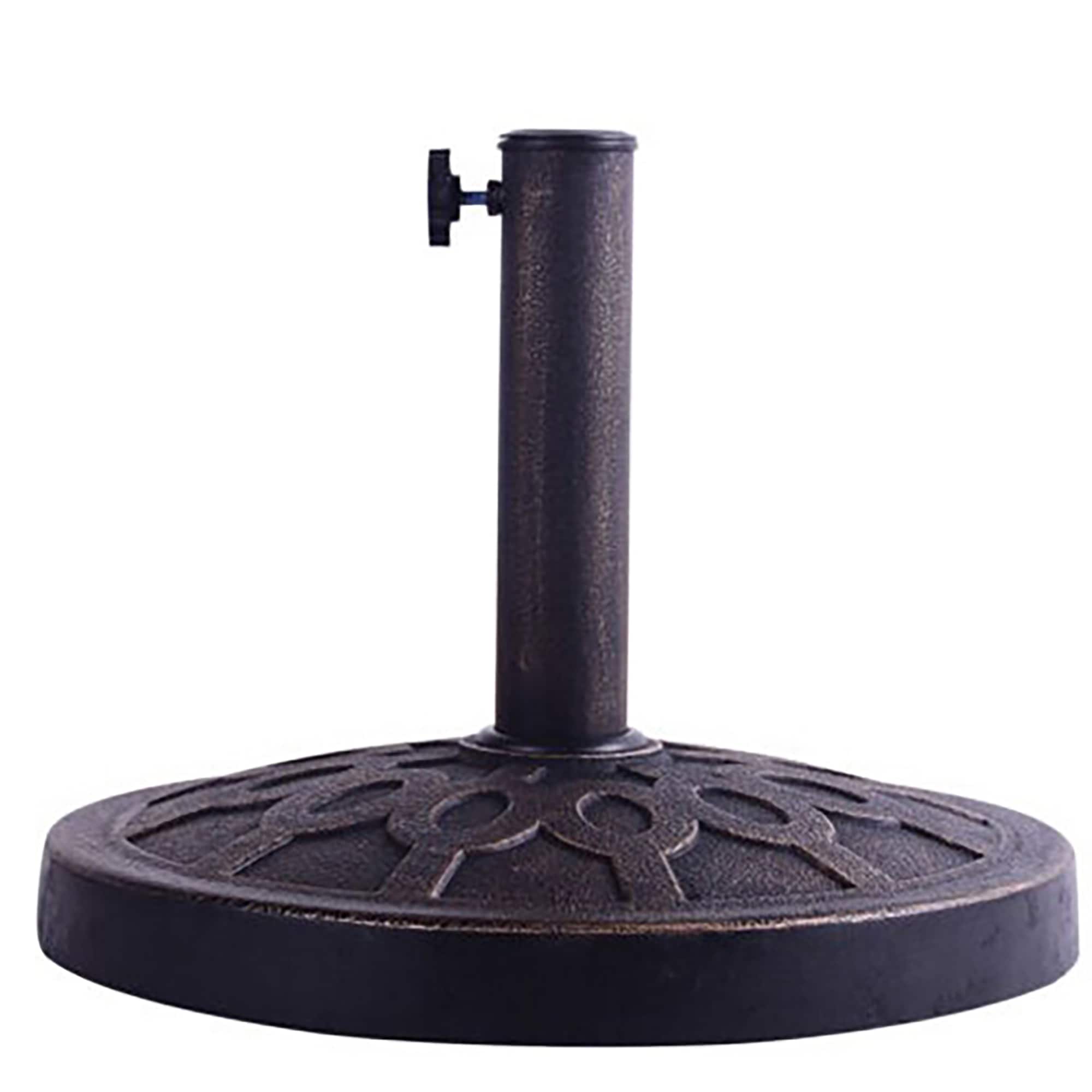 CASAINC 30-lb 18-in Heavy Duty Umbrella Base Bronze Patio Umbrella Base