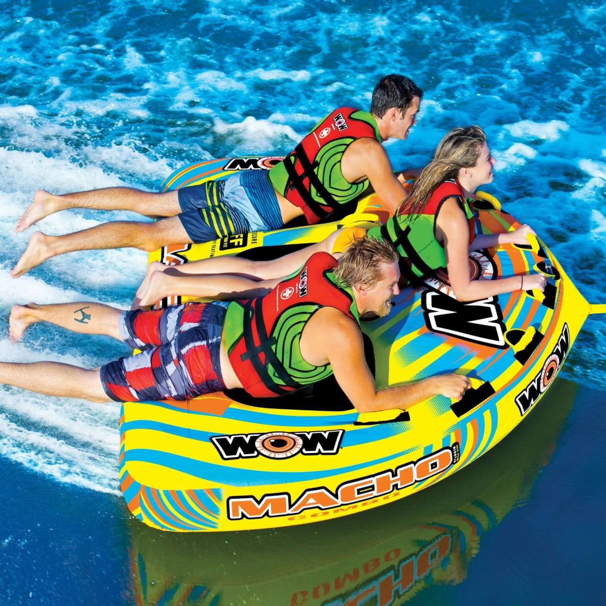 WOW 16-1030 Macho 1-3 Rider Inflatable Towable